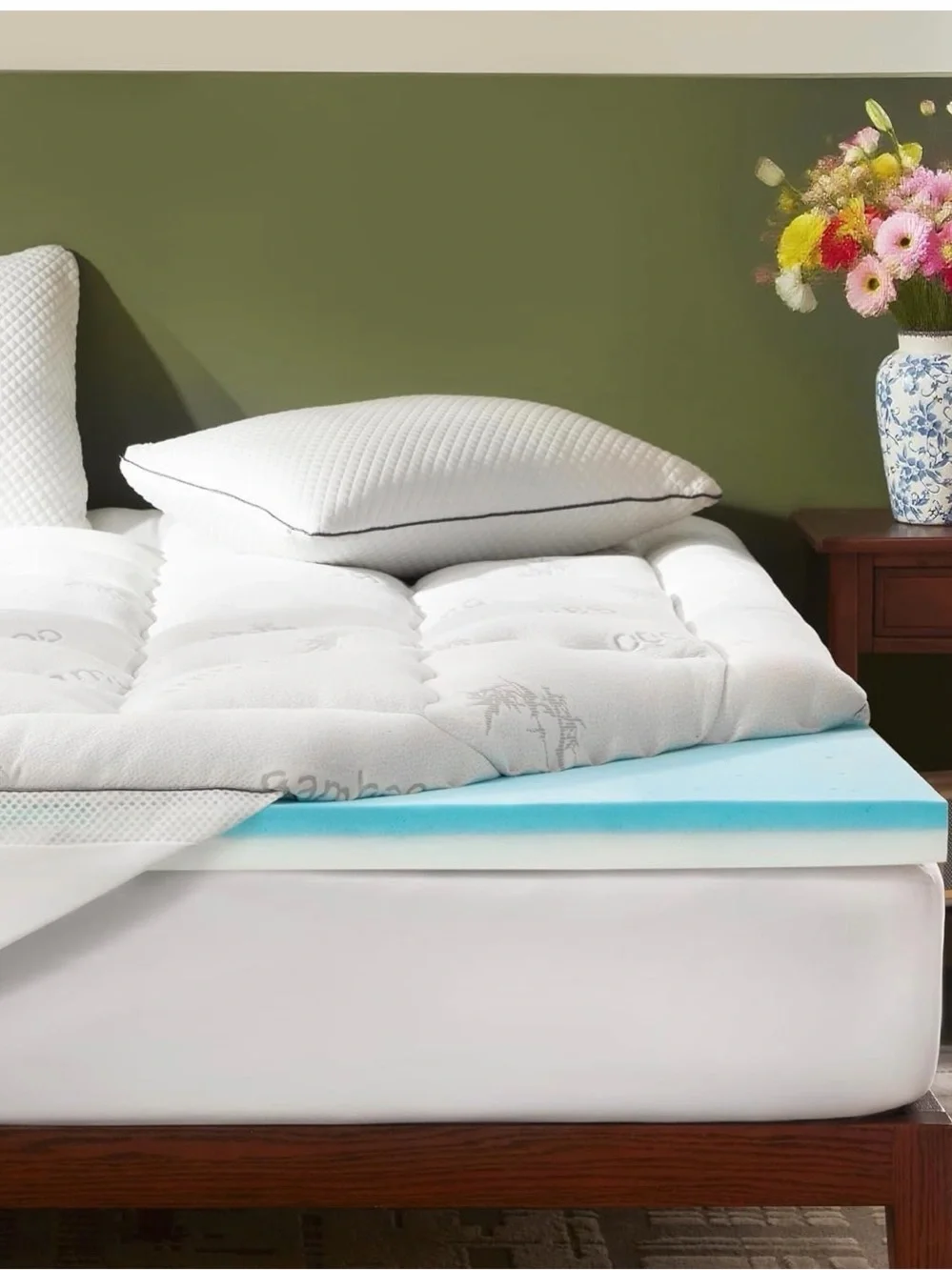 Bedlore White Mattress Pad (Queen Size)